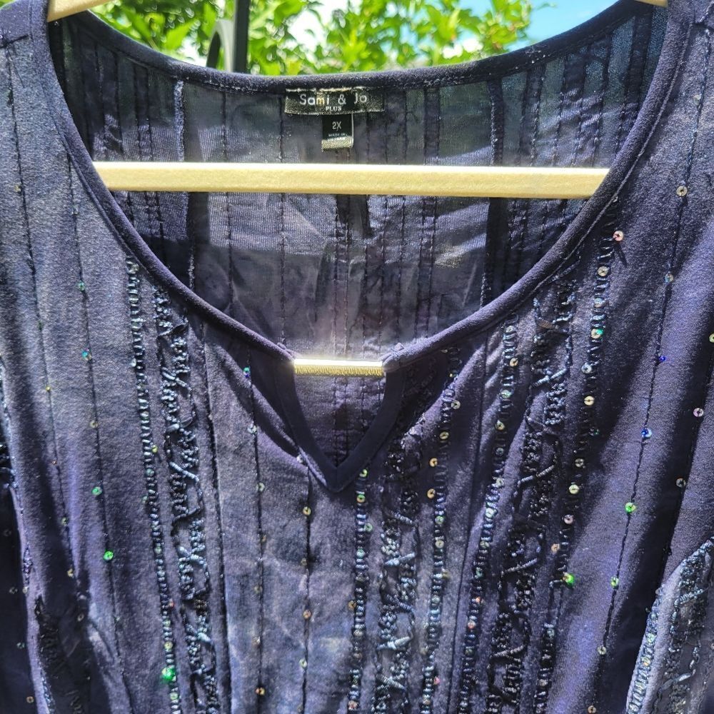 Blue Short Sleeve Tunic‎ - Picture 4 of 9